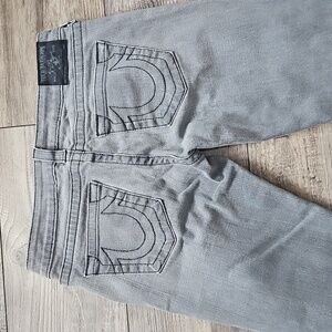 True Religion Gray Skinny Jeans Distressed Casual